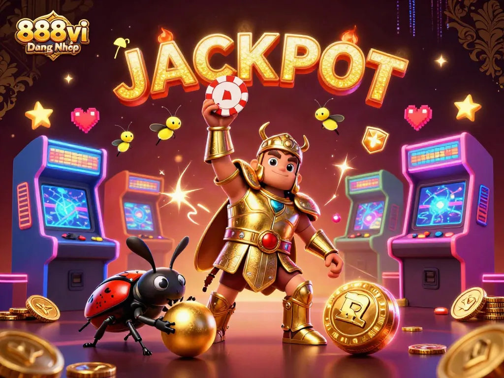 Experience 888vi Đăng Nhập as a hercules beetle triumphs in a vibrant casino world.