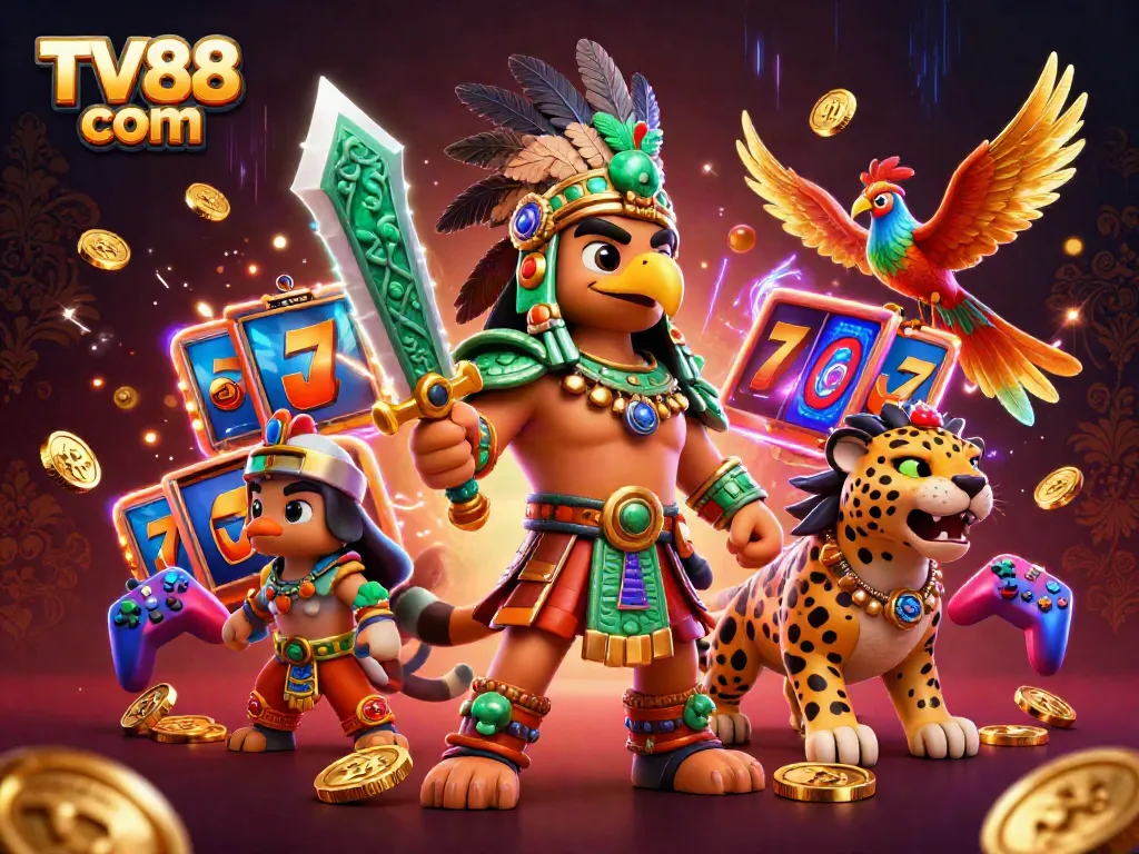 Engage with thrilling gaming experiences at TV88 com, featuring colorful slot reels and exciting jackpots.