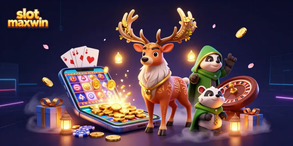 Engage with the slot maxwin experience showcasing vibrant characters and thrilling gaming action.