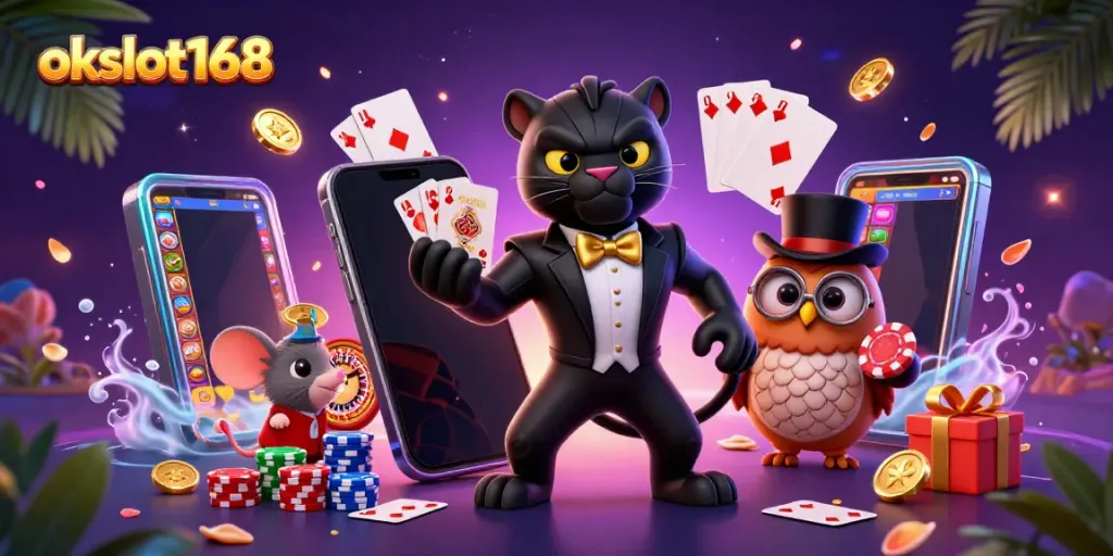 ปั่นสล็อตใน okslot168 พร้อมตัวละครสามมิติและเกมคาสิโนที่น่าตื่นเต้น
