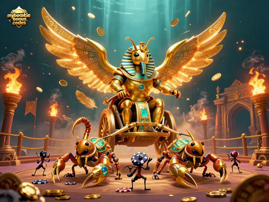 Claim winning rewards with mybookie bonus codes depicted in a rich 3D scene of gambling excitement.