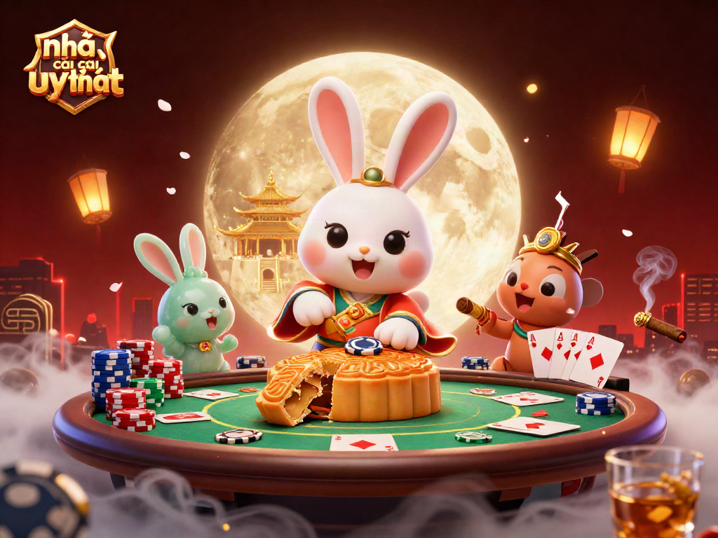 Engage with Nhà cái uy tín showcasing rich 3D illustration of Chinese folklore characters in a vibrant casino scene.