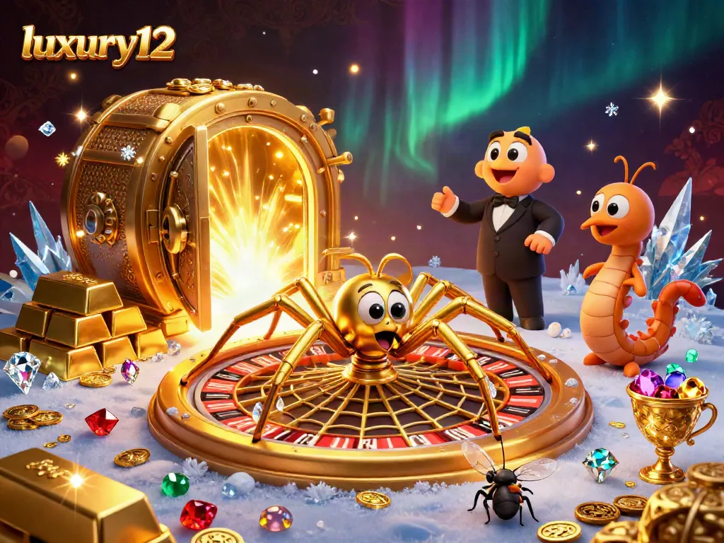 luxury12 menempatkan taruhan di meja roulette dengan latar belakang glamor dan elemen judi
