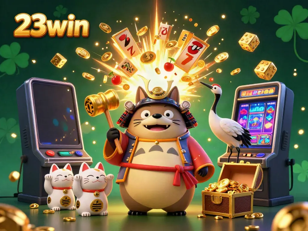 Experience winning moments at 23win with colorful characters and exciting casino elements.