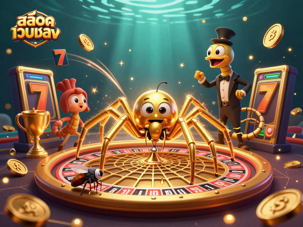 Engage in thrilling สล็อตเว็บตรง experiences with a golden spider and jackpot reels.