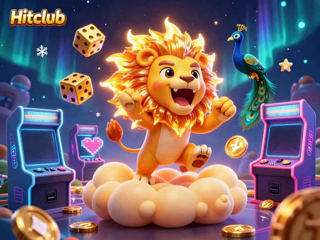 Engage with Hitclub's vibrant world of cartoon gambling, featuring lively characters and arcade elements.