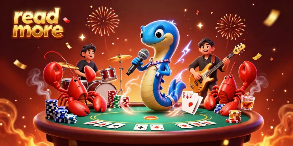 Engage in thrilling gameplay at the underwater casino themed "read more" event with vibrant characters and poker elements.