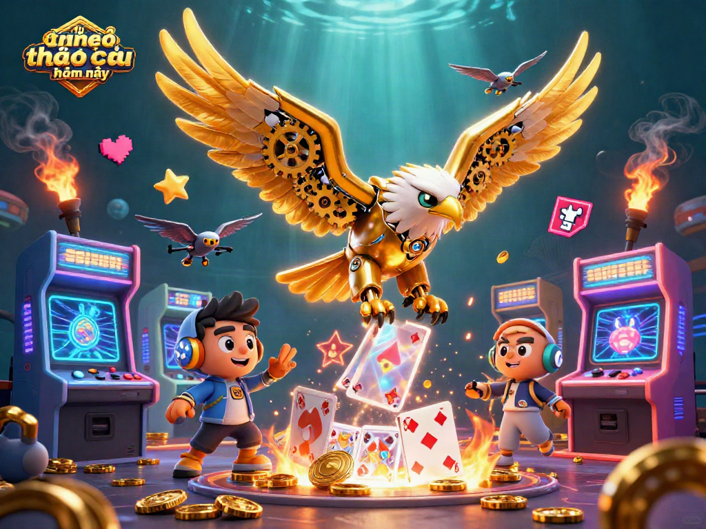 Engage with tỷ lệ kèo nhà cái hôm nay through vibrant interactive elements in this 3D casino scene.