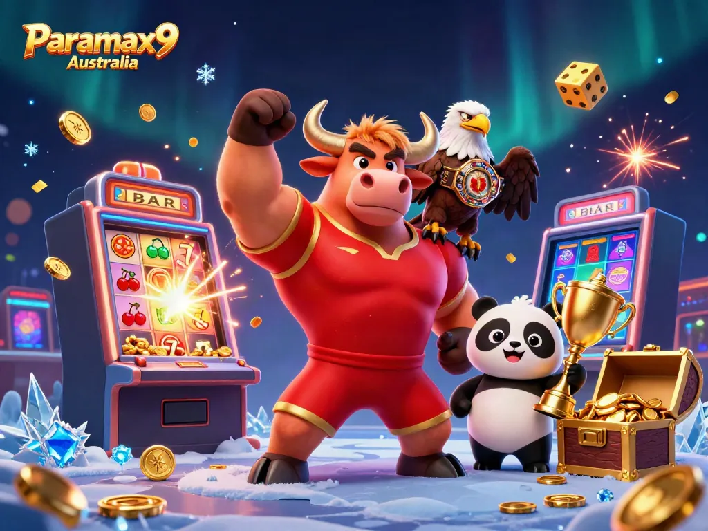 Engage with thrilling gameplay at Paramax9 Australia featuring a vibrant scene with dynamic casino elements.