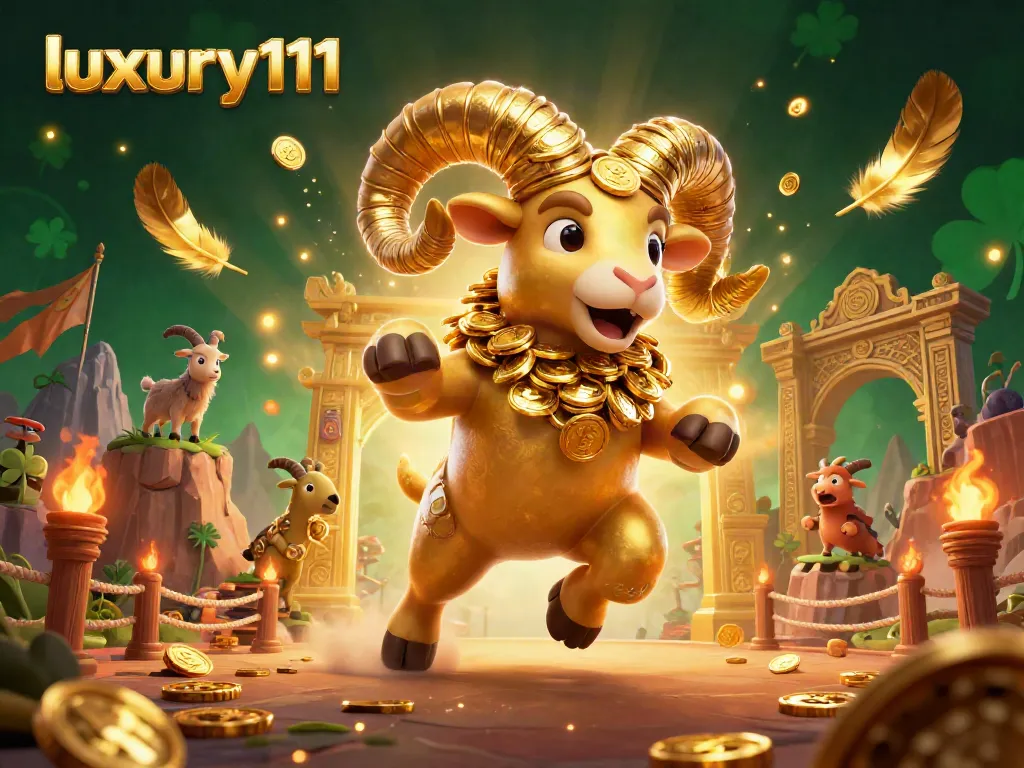 Experience exciting gameplay with luxury111 in a dynamic casino scene rich with gold coins and energetic characters.